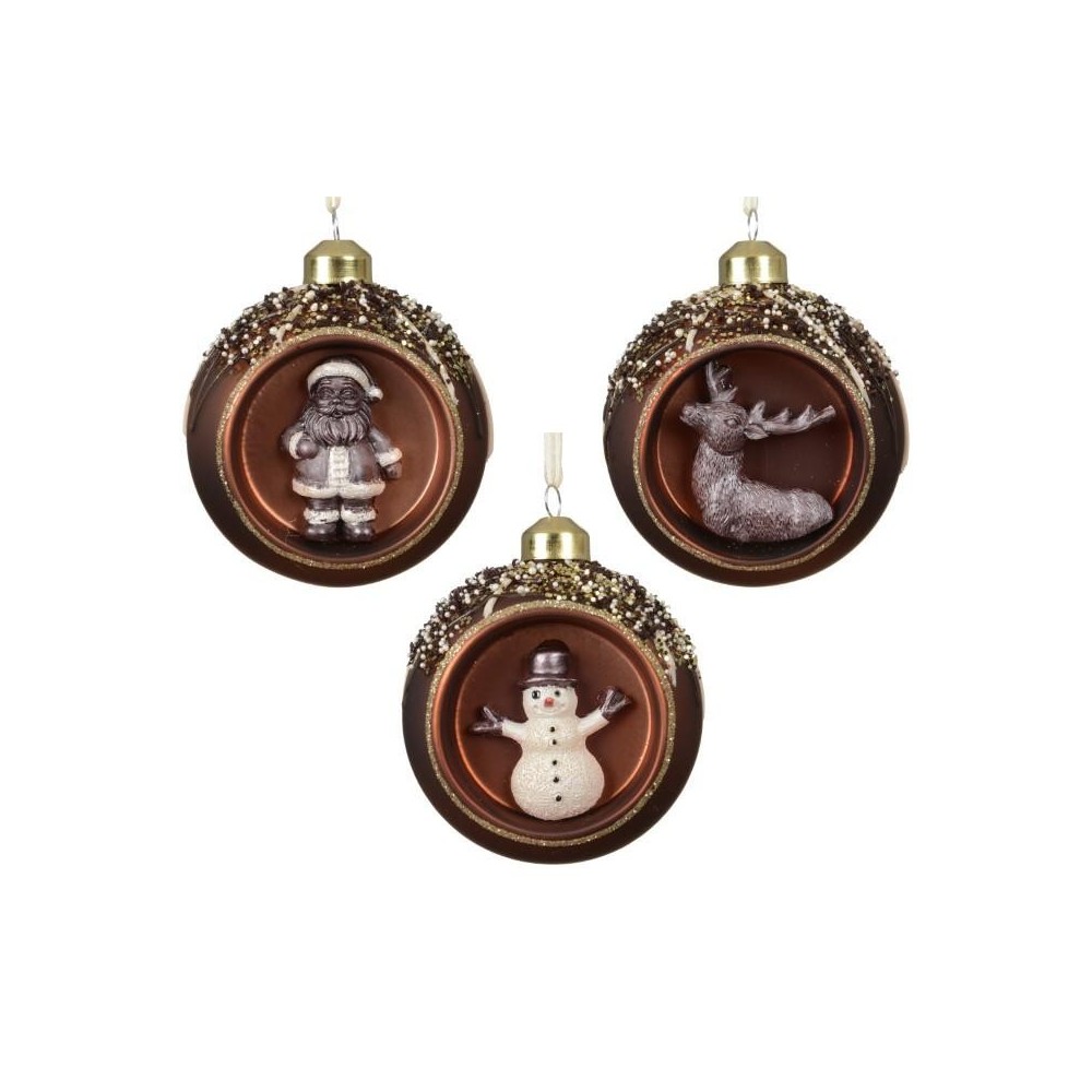 SFERA VETRO INCAVATA BROWN D.8